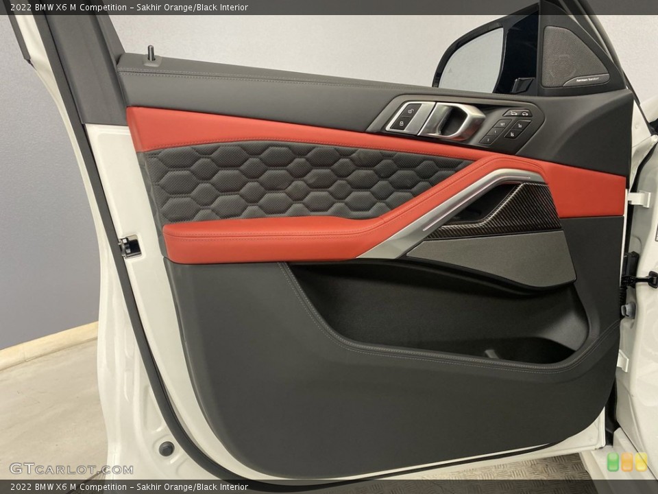 Sakhir Orange/Black Interior Door Panel for the 2022 BMW X6 M Competition #144685560