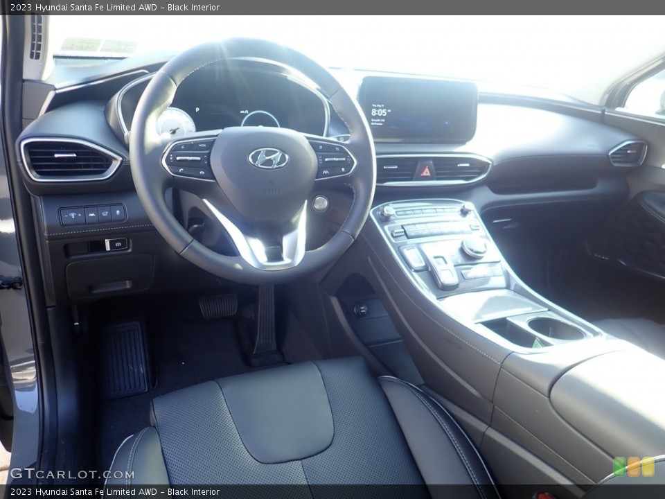 Black Interior Photo for the 2023 Hyundai Santa Fe Limited AWD #144685588