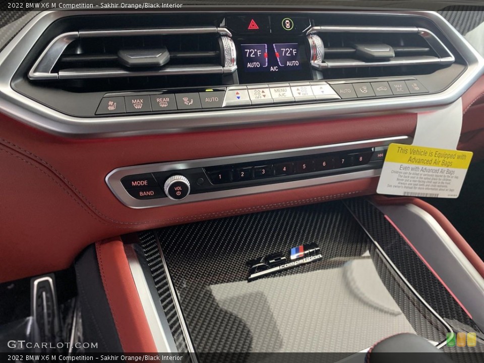 Sakhir Orange/Black Interior Controls for the 2022 BMW X6 M Competition #144685860