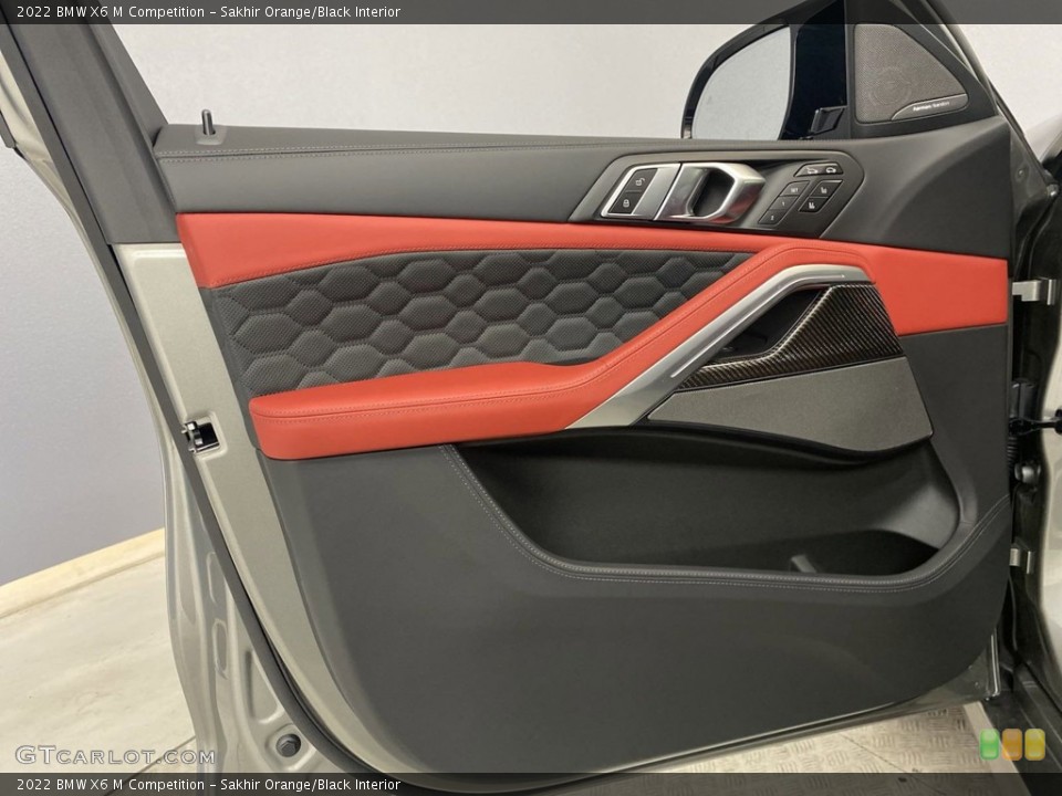 Sakhir Orange/Black Interior Door Panel for the 2022 BMW X6 M Competition #144686313