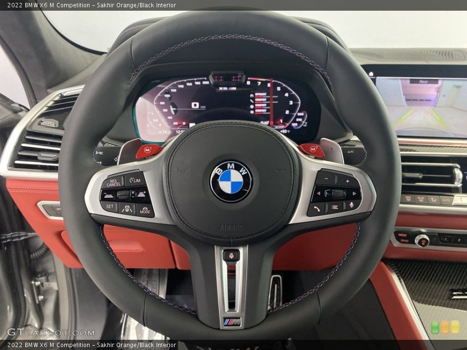 Sakhir Orange/Black Interior Steering Wheel for the 2022 BMW X6 M Competition #144686415
