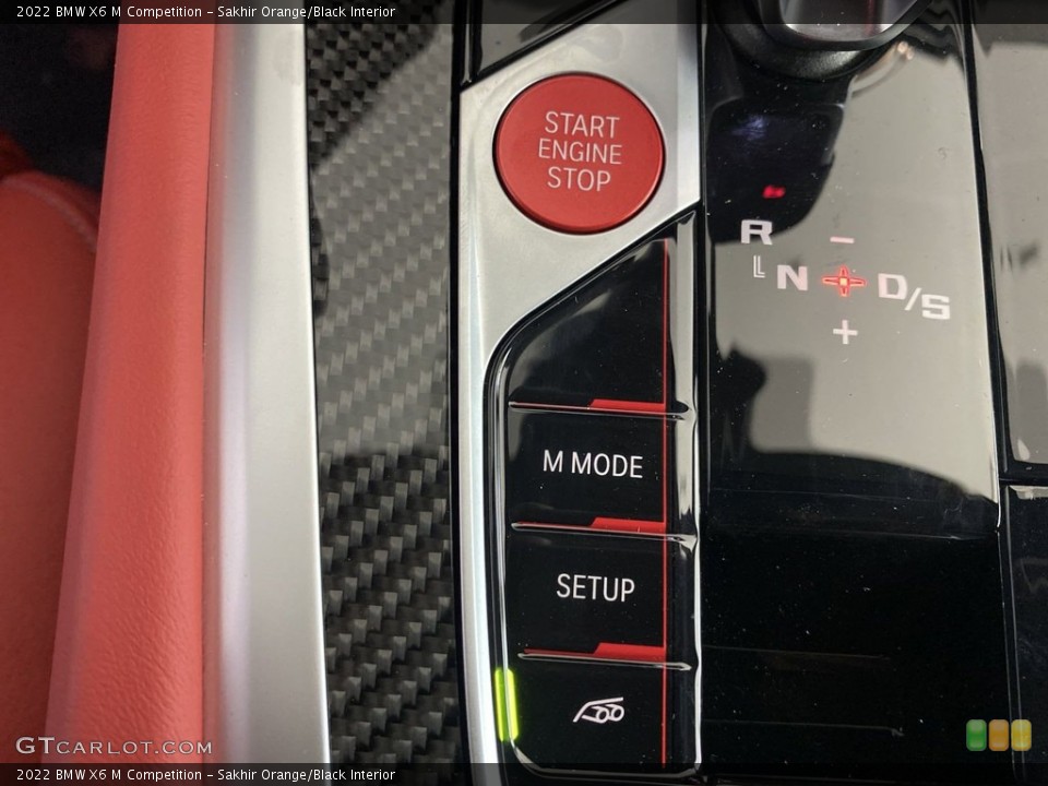 Sakhir Orange/Black Interior Controls for the 2022 BMW X6 M Competition #144686649