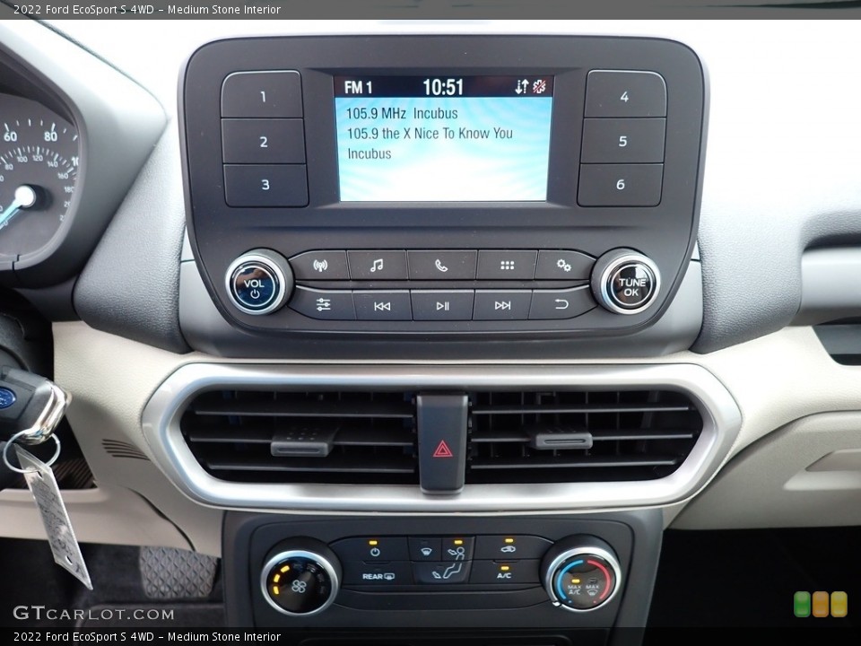 Medium Stone Interior Controls for the 2022 Ford EcoSport S 4WD #144687273