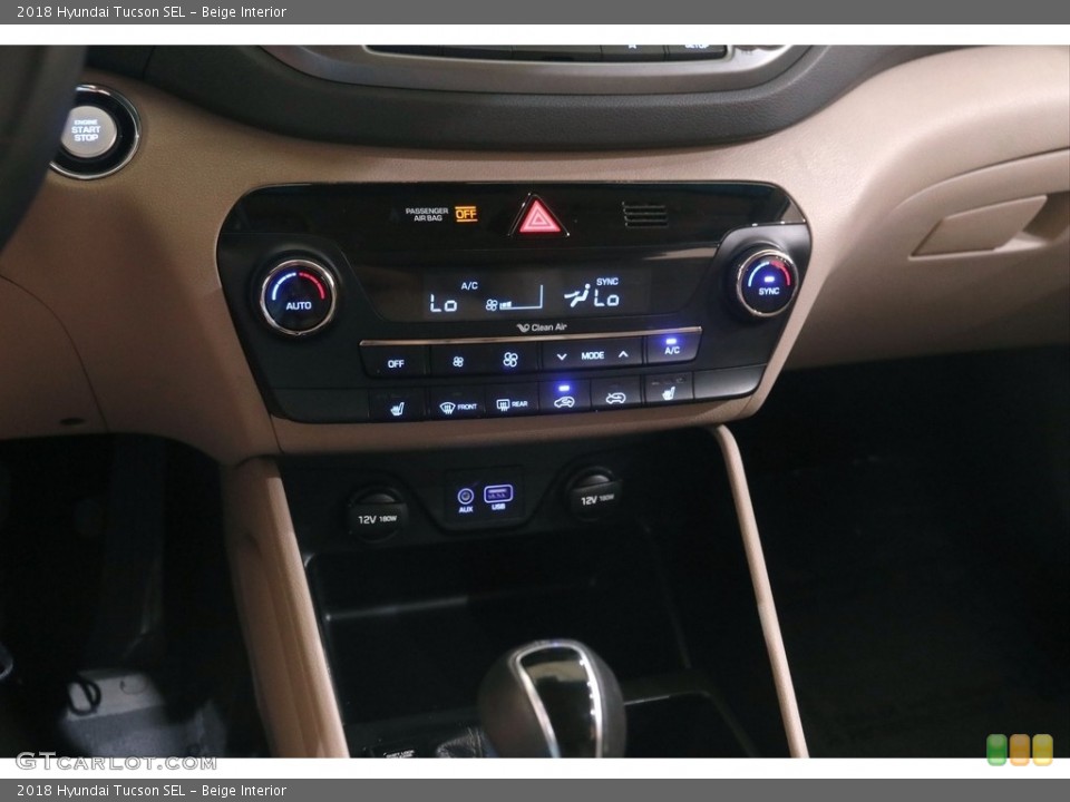 Beige Interior Controls for the 2018 Hyundai Tucson SEL #144692226