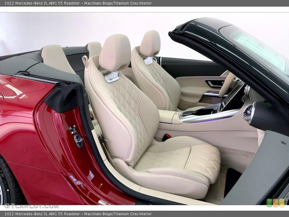 Macchiato Beige/Titanium Grey Interior Front Seat for the 2022 Mercedes-Benz SL AMG 55 Roadster #144693060