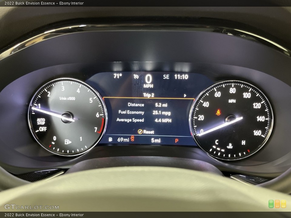 Ebony Interior Gauges for the 2022 Buick Envision Essence #144694197