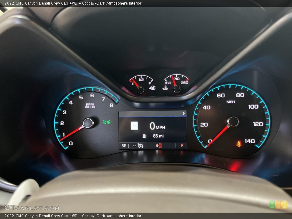 Cocoa/­Dark Atmosphere Interior Gauges for the 2022 GMC Canyon Denali Crew Cab 4WD #144695586
