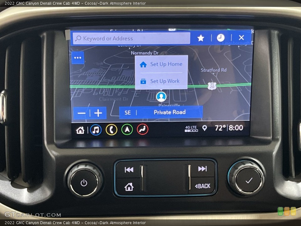Cocoa/­Dark Atmosphere Interior Navigation for the 2022 GMC Canyon Denali Crew Cab 4WD #144695622