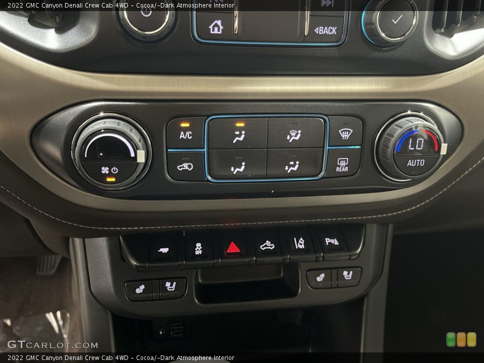 Cocoa/­Dark Atmosphere Interior Controls for the 2022 GMC Canyon Denali Crew Cab 4WD #144695658
