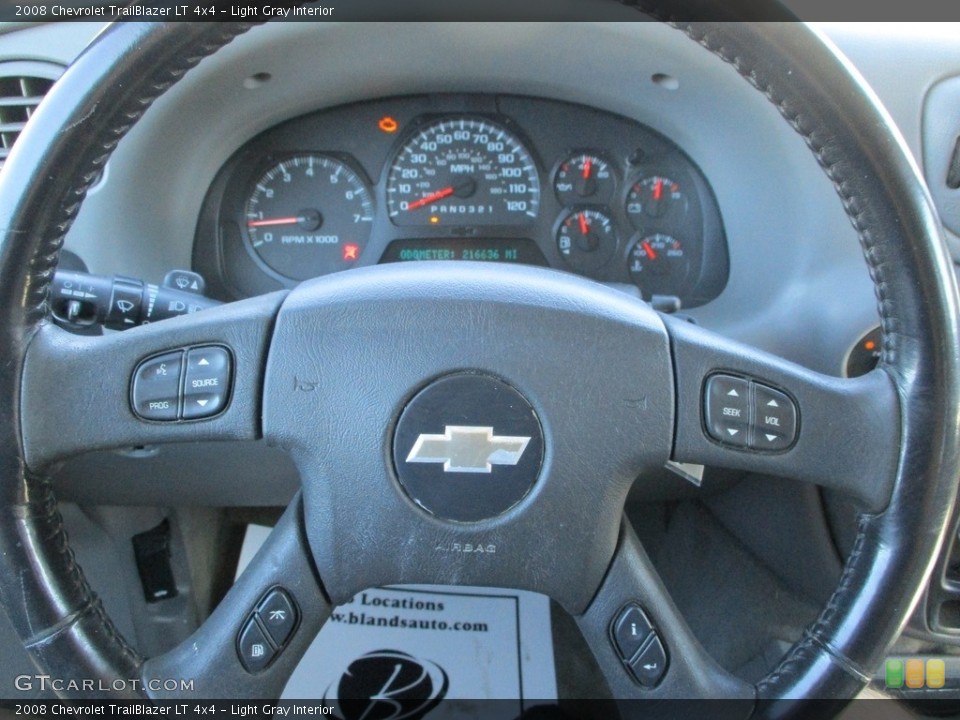 Light Gray Interior Steering Wheel for the 2008 Chevrolet TrailBlazer LT 4x4 #144695880