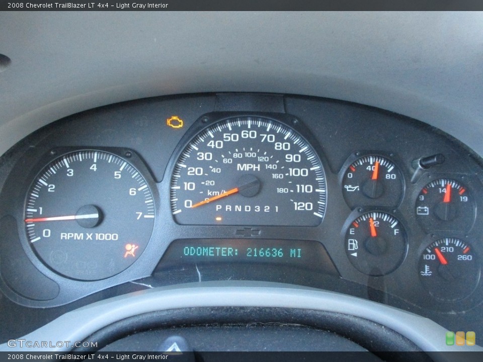Light Gray Interior Gauges for the 2008 Chevrolet TrailBlazer LT 4x4 #144695895