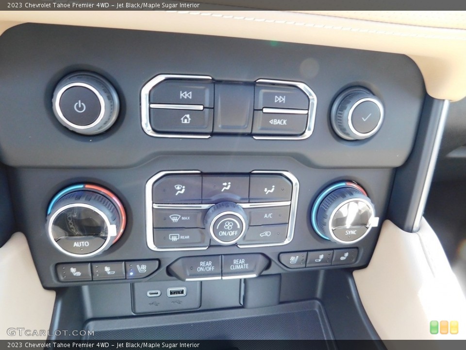 Jet Black/Maple Sugar Interior Controls for the 2023 Chevrolet Tahoe Premier 4WD #144696081