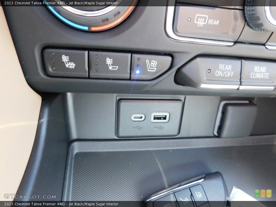 Jet Black/Maple Sugar Interior Controls for the 2023 Chevrolet Tahoe Premier 4WD #144696093