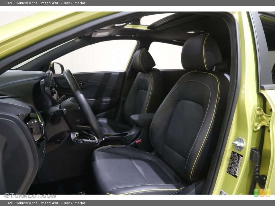 Black Interior Front Seat for the 2020 Hyundai Kona Limited AWD #144697332