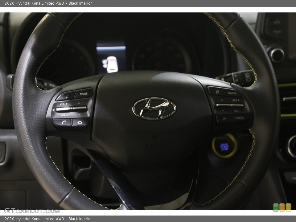 Black Interior Steering Wheel for the 2020 Hyundai Kona Limited AWD #144697341