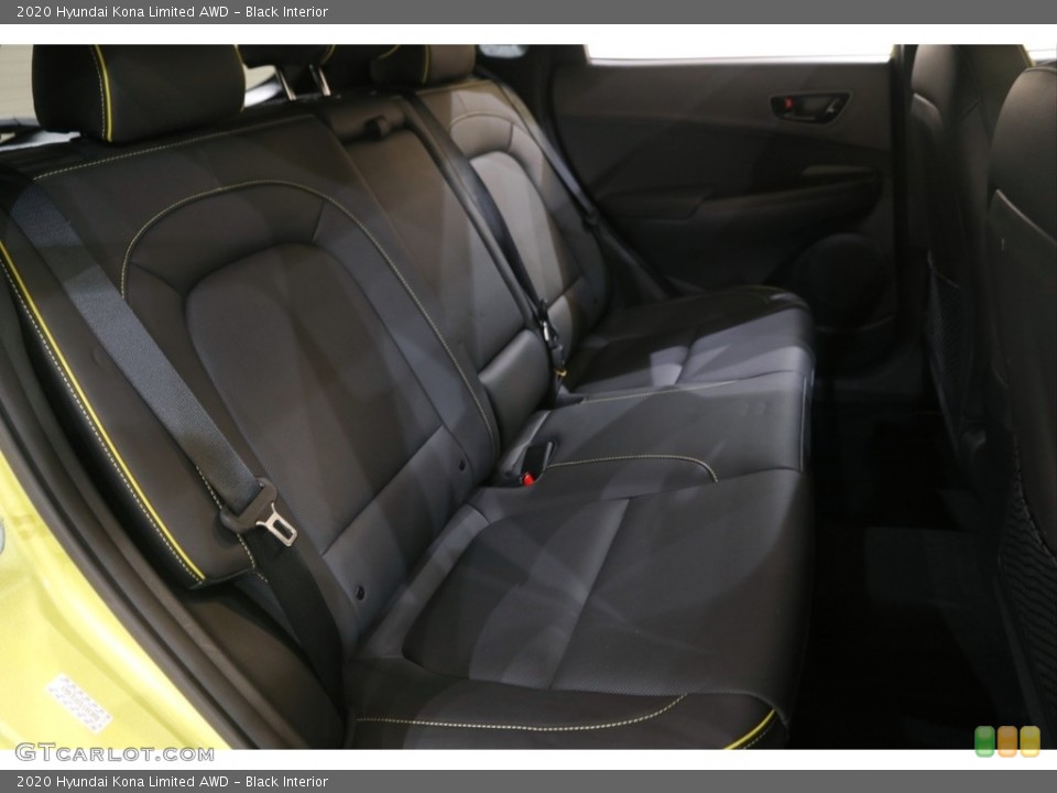 Black Interior Rear Seat for the 2020 Hyundai Kona Limited AWD #144697389