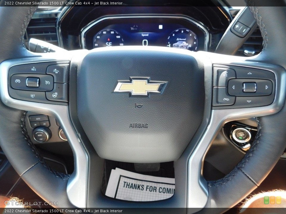 Jet Black Interior Steering Wheel for the 2022 Chevrolet Silverado 1500 LT Crew Cab 4x4 #144699330