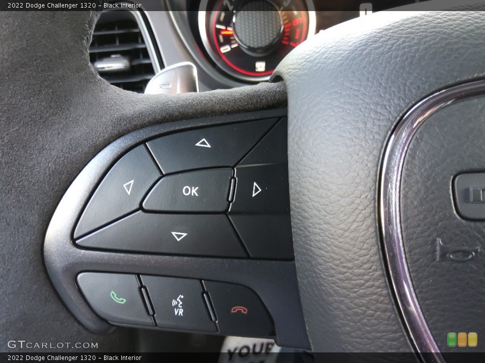 Black Interior Steering Wheel for the 2022 Dodge Challenger 1320 #144699897