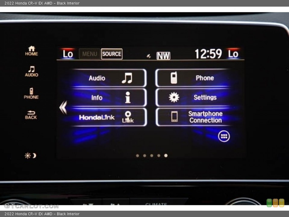 Black Interior Controls for the 2022 Honda CR-V EX AWD #144702093