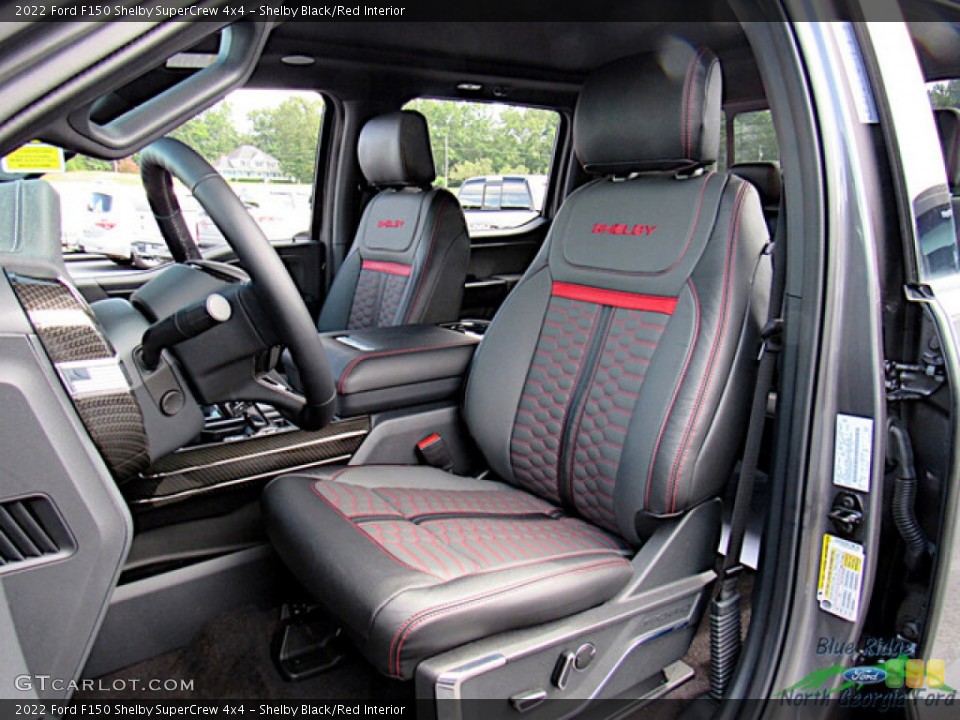 Shelby Black/Red Interior Front Seat for the 2022 Ford F150 Shelby SuperCrew 4x4 #144702780