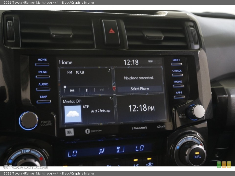 Black/Graphite Interior Controls for the 2021 Toyota 4Runner Nightshade 4x4 #144704472