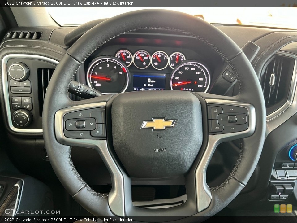 Jet Black Interior Steering Wheel for the 2022 Chevrolet Silverado 2500HD LT Crew Cab 4x4 #144704550