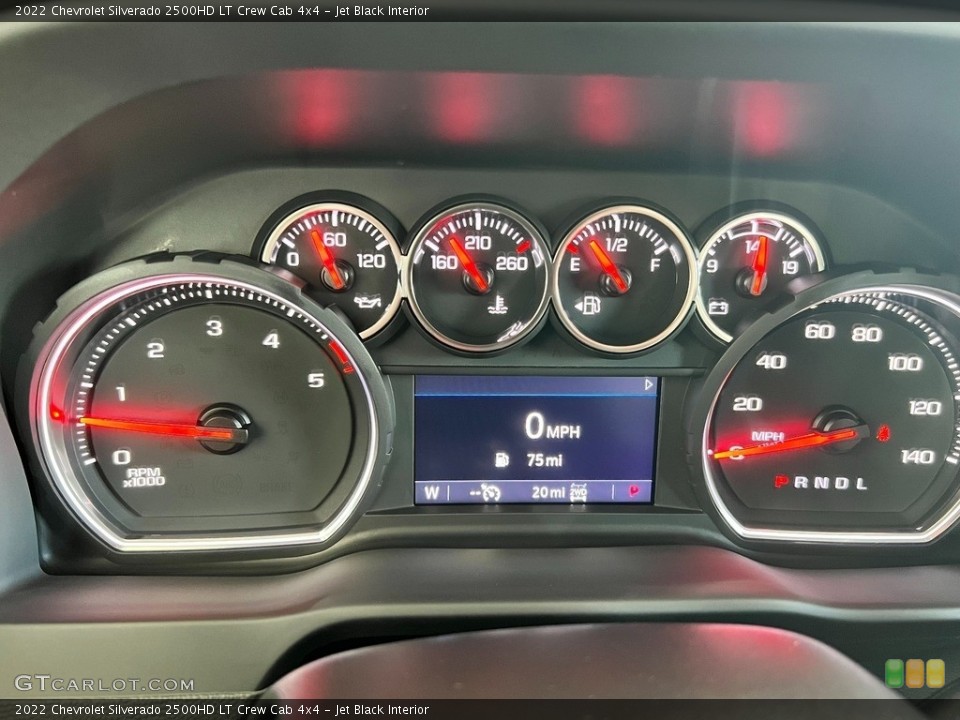 Jet Black Interior Gauges for the 2022 Chevrolet Silverado 2500HD LT Crew Cab 4x4 #144704628