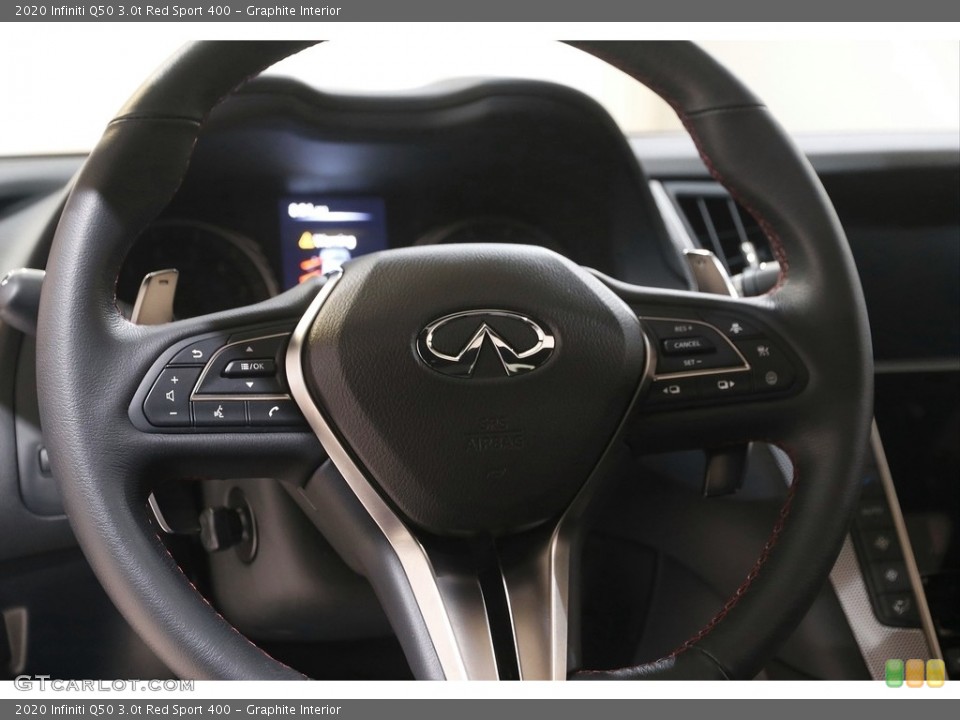 Graphite Interior Steering Wheel for the 2020 Infiniti Q50 3.0t Red Sport 400 #144706179