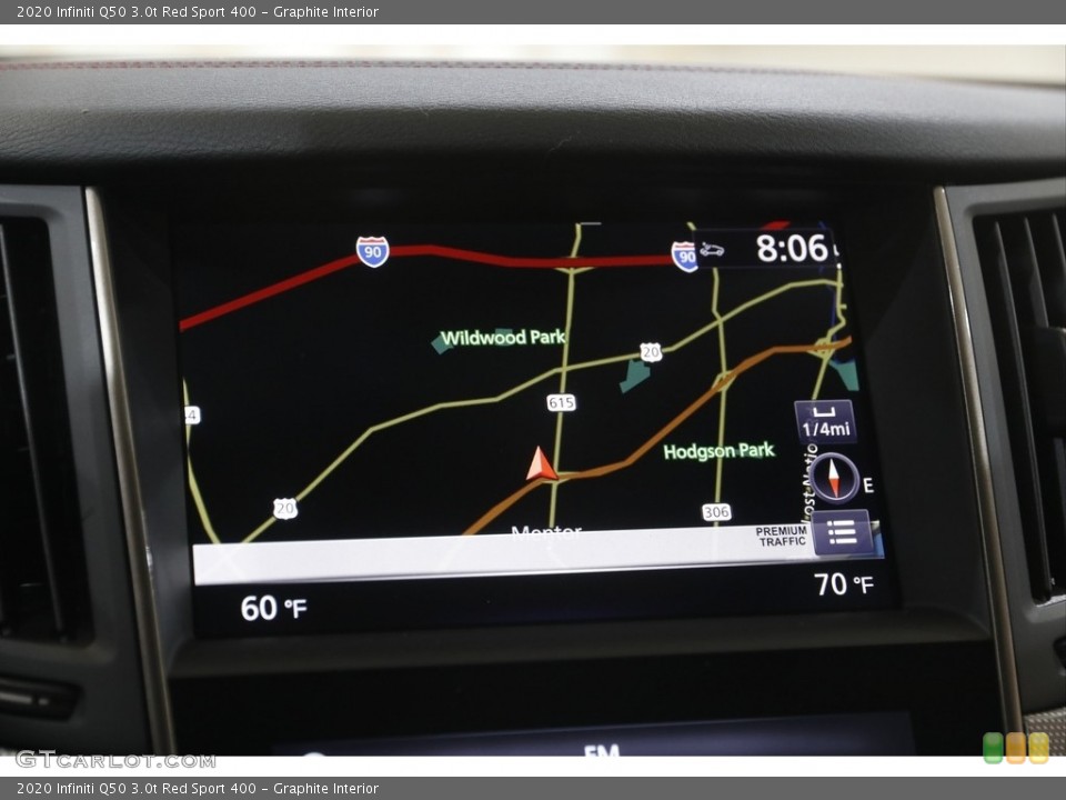 Graphite Interior Navigation for the 2020 Infiniti Q50 3.0t Red Sport 400 #144706242