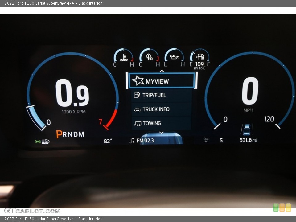 Black Interior Gauges for the 2022 Ford F150 Lariat SuperCrew 4x4 #144706698