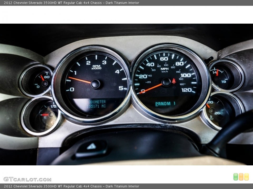 Dark Titanium Interior Gauges for the 2012 Chevrolet Silverado 3500HD WT Regular Cab 4x4 Chassis #144707475