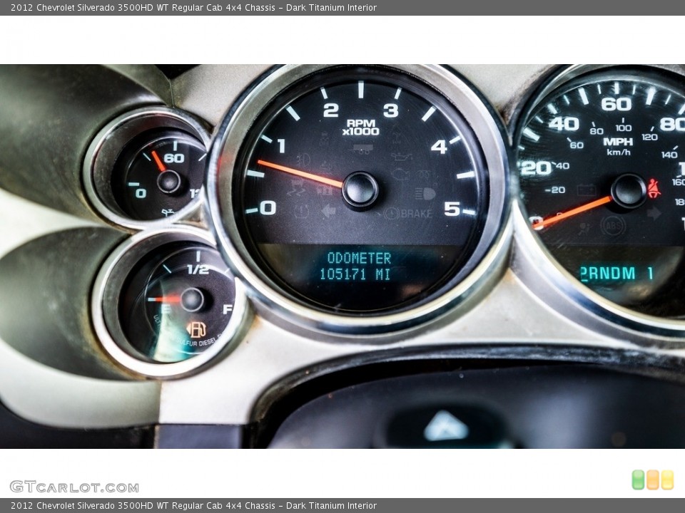 Dark Titanium Interior Gauges for the 2012 Chevrolet Silverado 3500HD WT Regular Cab 4x4 Chassis #144707496
