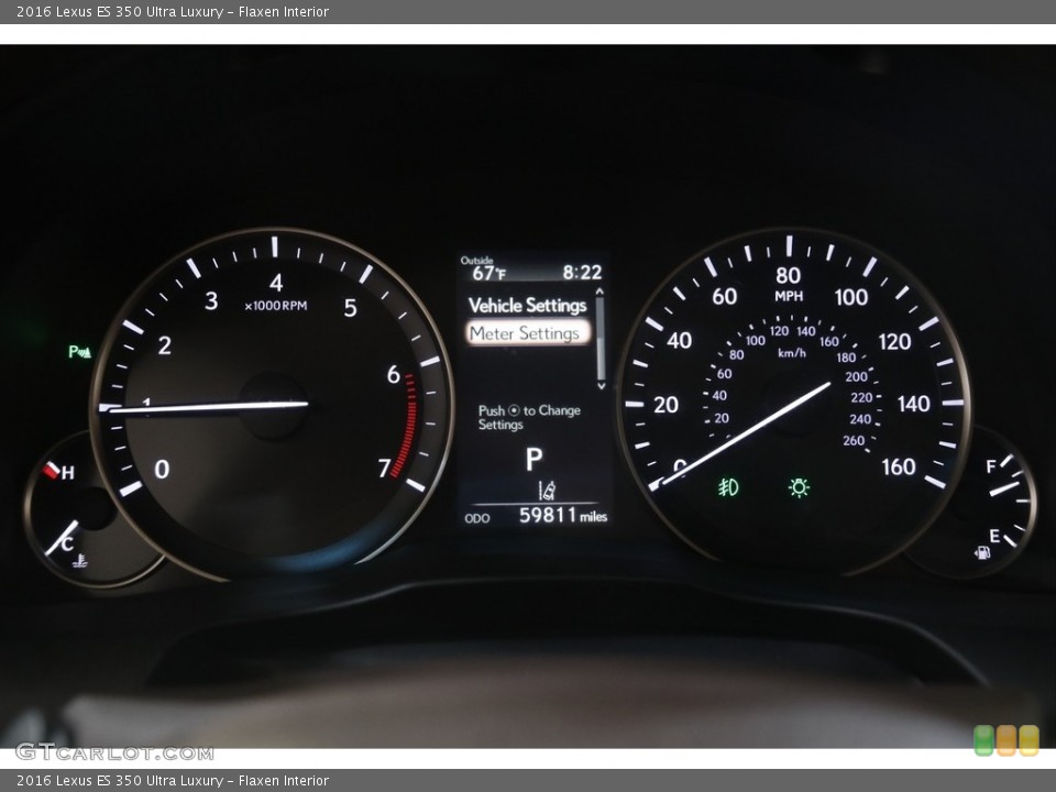 Flaxen Interior Gauges for the 2016 Lexus ES 350 Ultra Luxury #144707844