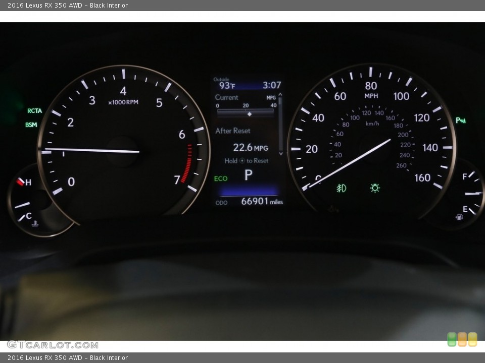 Black Interior Gauges for the 2016 Lexus RX 350 AWD #144708306