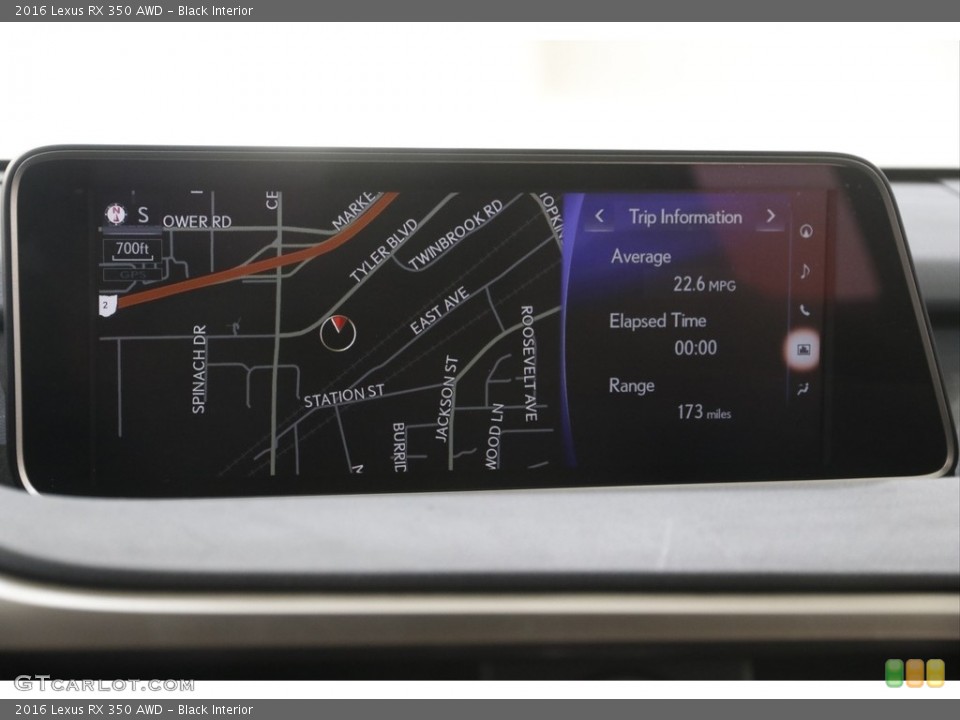 Black Interior Navigation for the 2016 Lexus RX 350 AWD #144708411