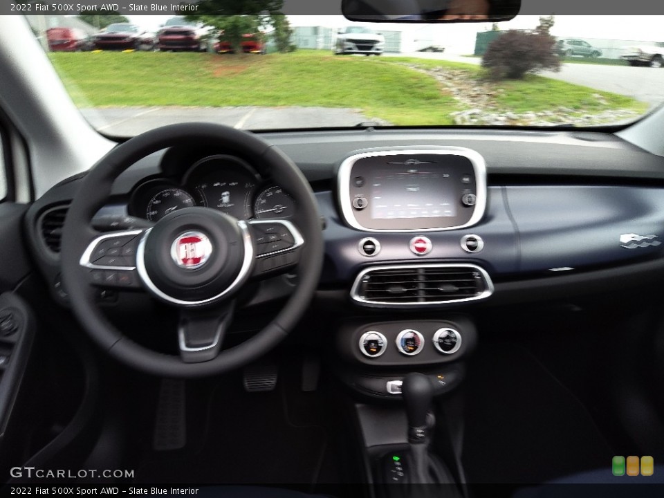 Slate Blue Interior Dashboard for the 2022 Fiat 500X Sport AWD #144711376