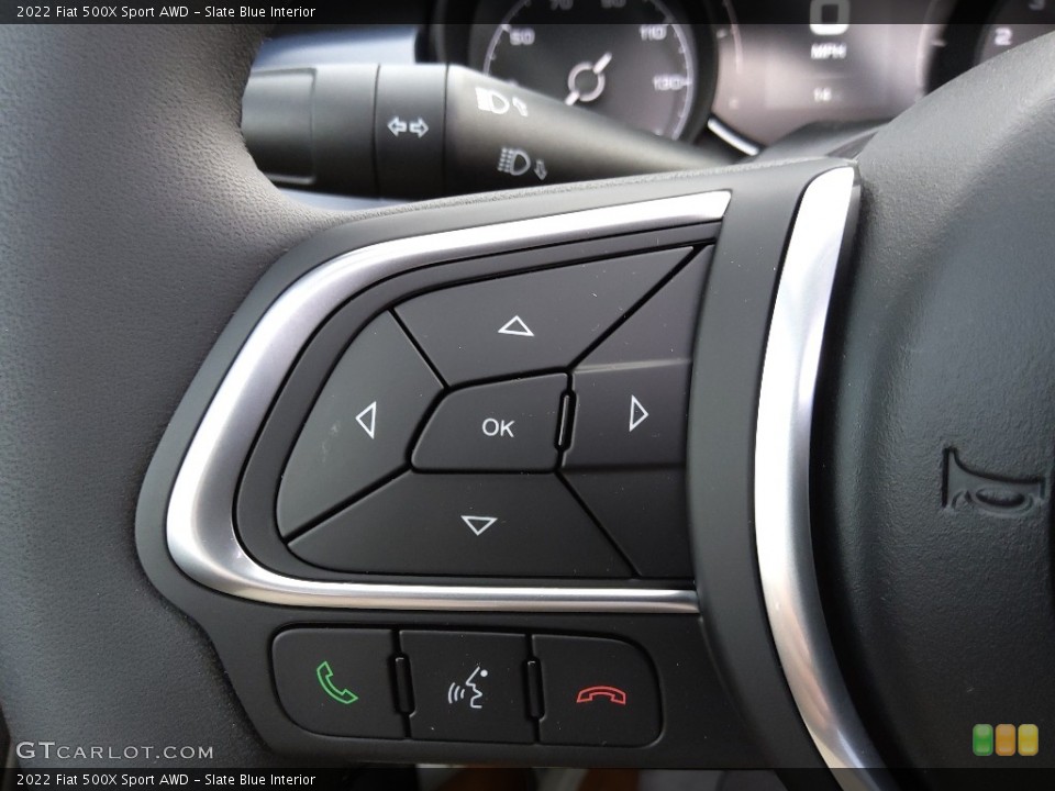 Slate Blue Interior Steering Wheel for the 2022 Fiat 500X Sport AWD #144711385