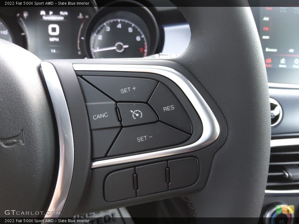 Slate Blue Interior Steering Wheel for the 2022 Fiat 500X Sport AWD #144711391