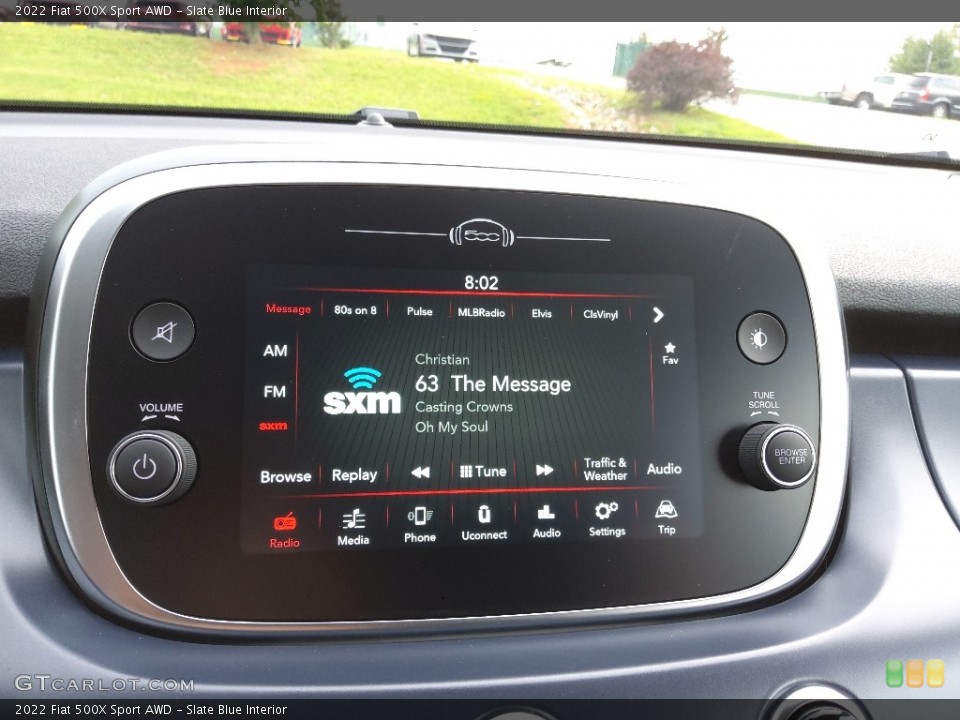 Slate Blue Interior Controls for the 2022 Fiat 500X Sport AWD #144711403