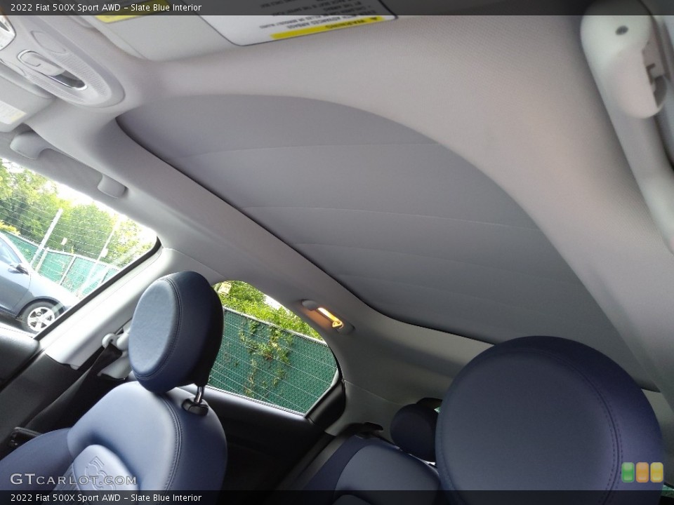 Slate Blue Interior Sunroof for the 2022 Fiat 500X Sport AWD #144711442