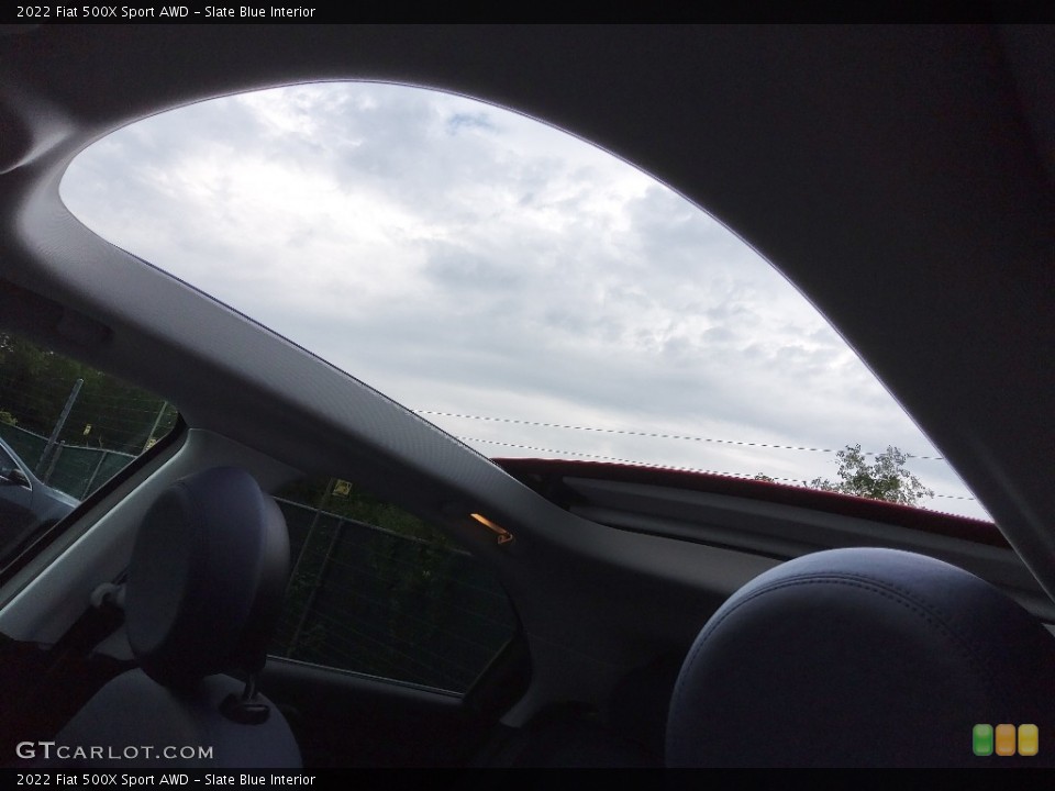 Slate Blue Interior Sunroof for the 2022 Fiat 500X Sport AWD #144711451
