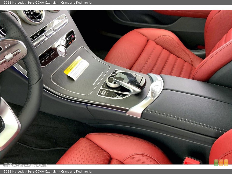 Cranberry Red Interior Controls for the 2022 Mercedes-Benz C 300 Cabriolet #144713131