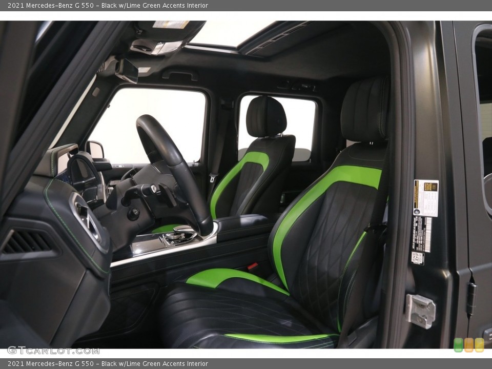 Black w/Lime Green Accents Interior Photo for the 2021 Mercedes-Benz G 550 #144713275