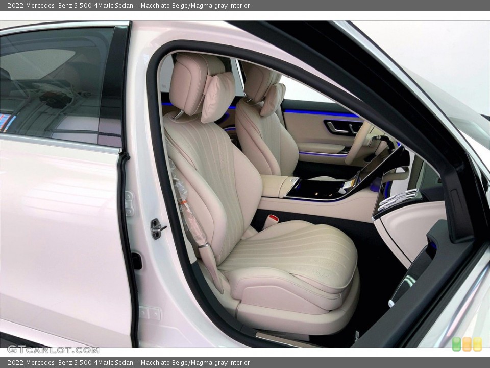Macchiato Beige/Magma gray Interior Front Seat for the 2022 Mercedes-Benz S 500 4Matic Sedan #144713461