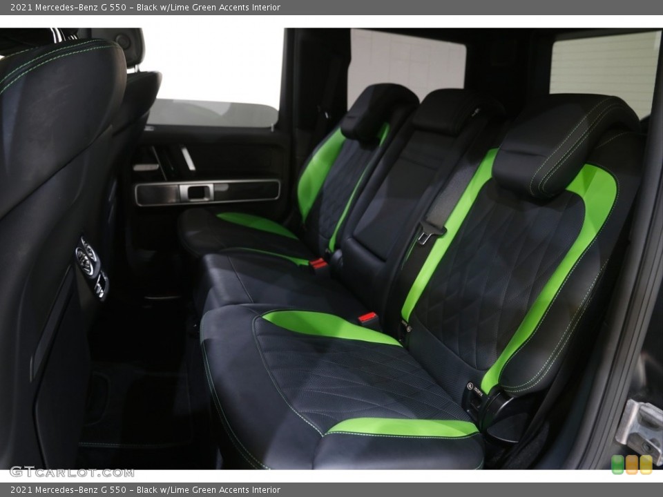 Black w/Lime Green Accents Interior Rear Seat for the 2021 Mercedes-Benz G 550 #144713758