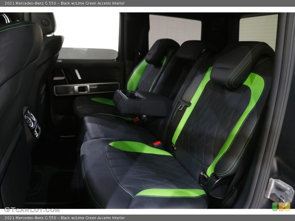 Black w/Lime Green Accents Interior Rear Seat for the 2021 Mercedes-Benz G 550 #144713773