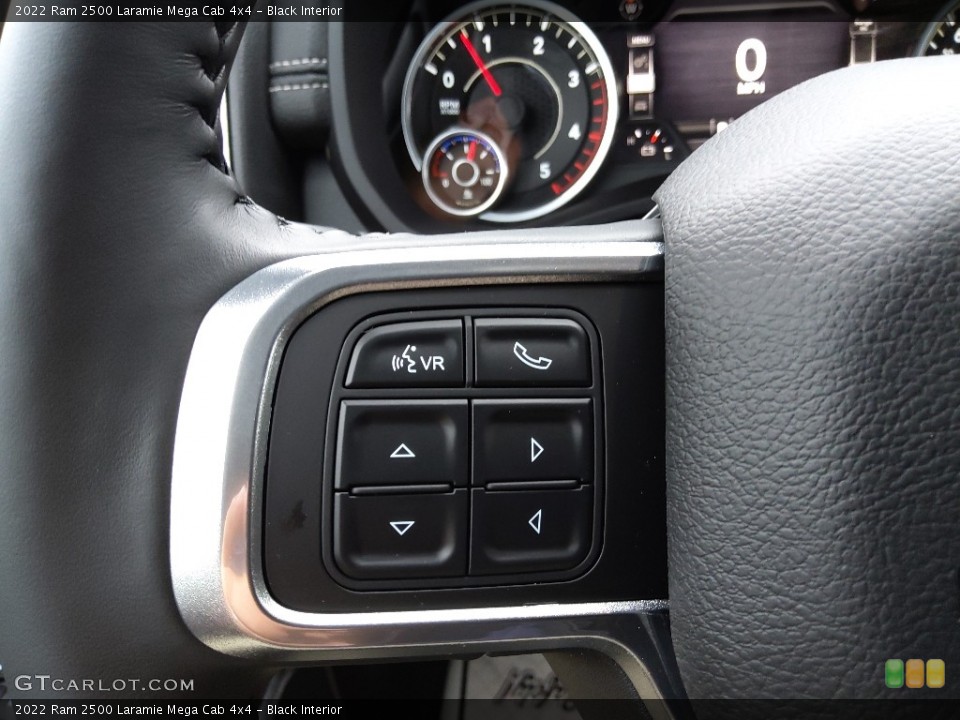 Black Interior Steering Wheel for the 2022 Ram 2500 Laramie Mega Cab 4x4 #144719848