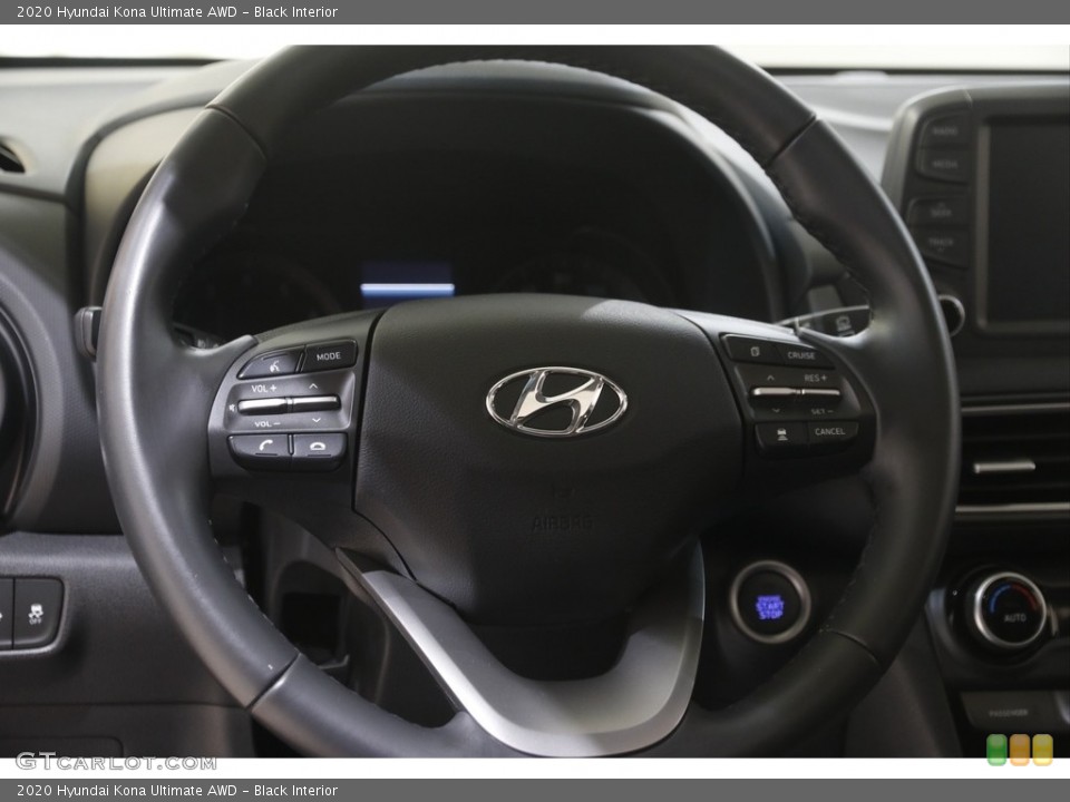 Black Interior Steering Wheel for the 2020 Hyundai Kona Ultimate AWD #144720223