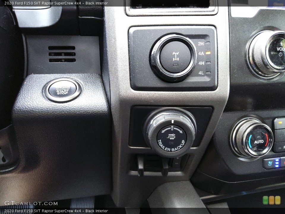 Black Interior Controls for the 2020 Ford F150 SVT Raptor SuperCrew 4x4 #144722224