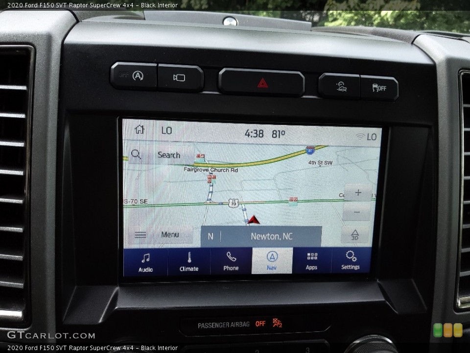 Black Interior Navigation for the 2020 Ford F150 SVT Raptor SuperCrew 4x4 #144722275